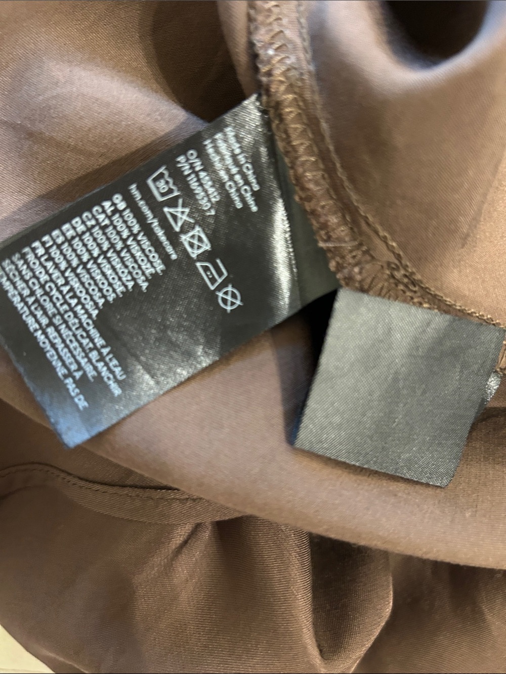 H&M Brown Satin Slip Maxi Dress Size Medium - Picture 6 of 6